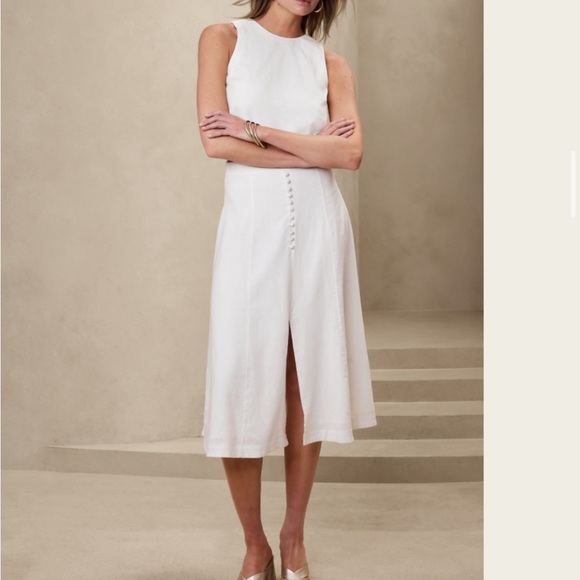 NWT Banana Republic Linen Blend midi skirt - Picture 2 of 6